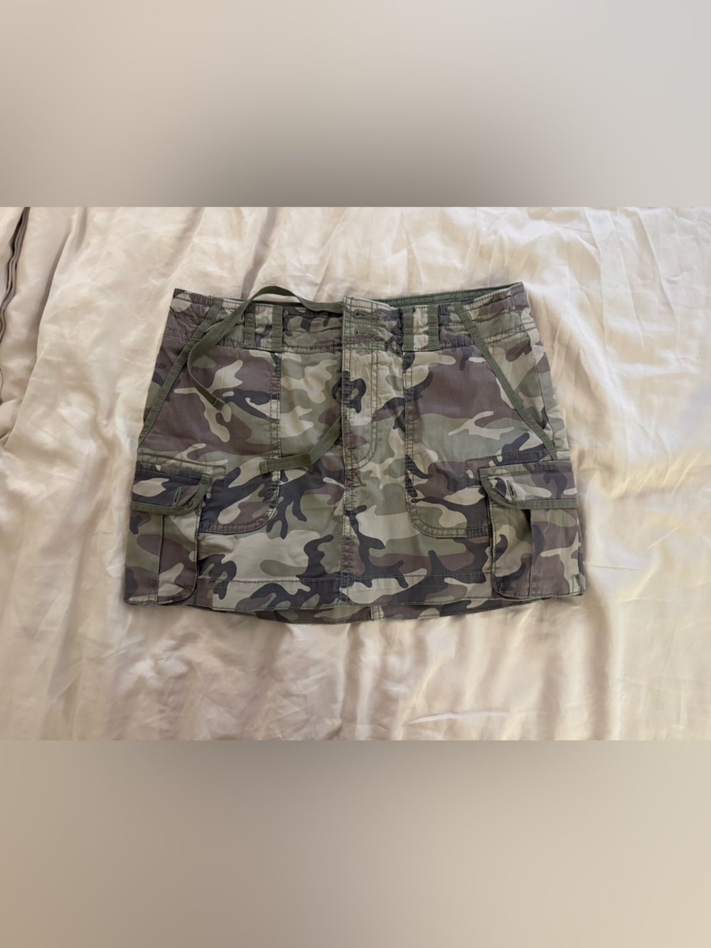 Abercrombie & Fitch Camouflage Mini Skirt - Green, Gray
